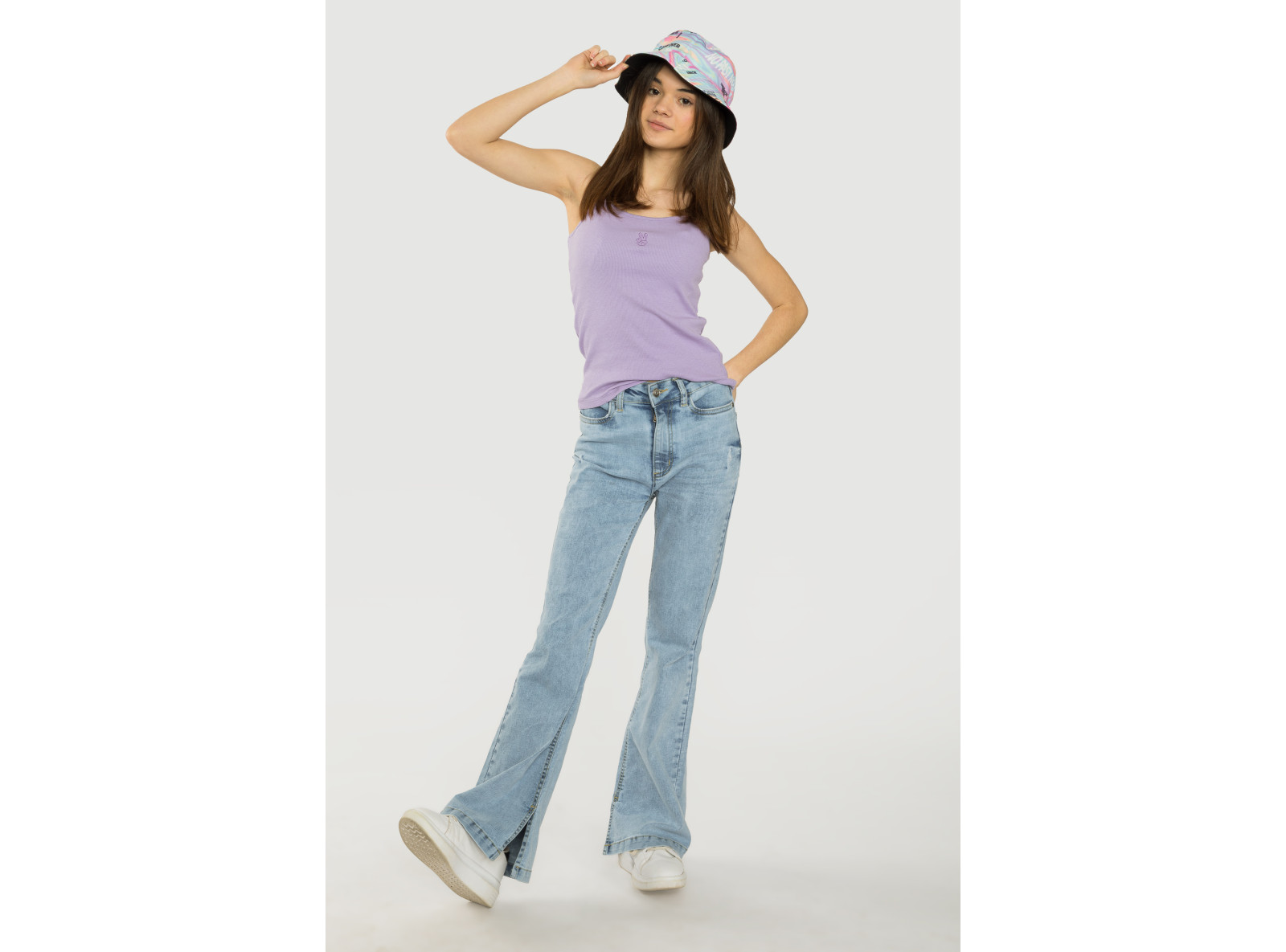 Fioletowy top na ramiączkach dziewczęcy | Reporter