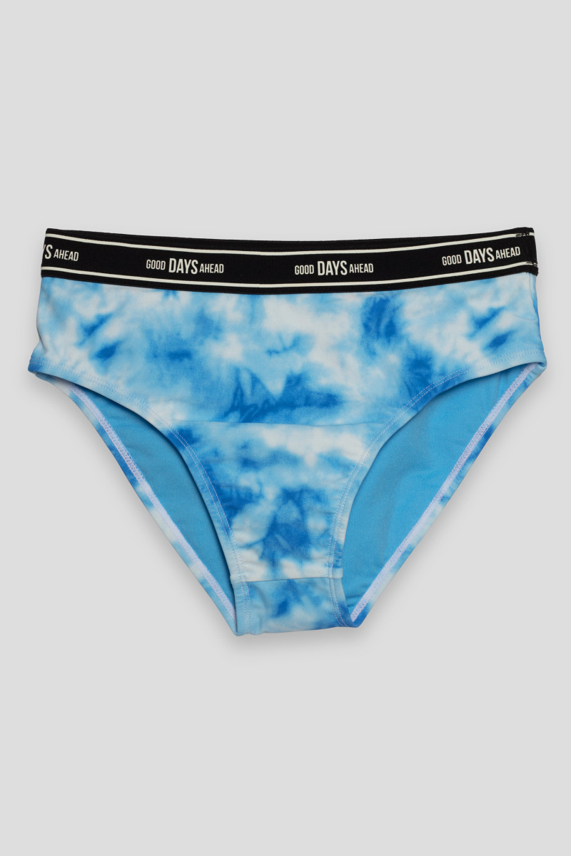 Niebieski strój kąpielowy dwuczęściowy tie dye