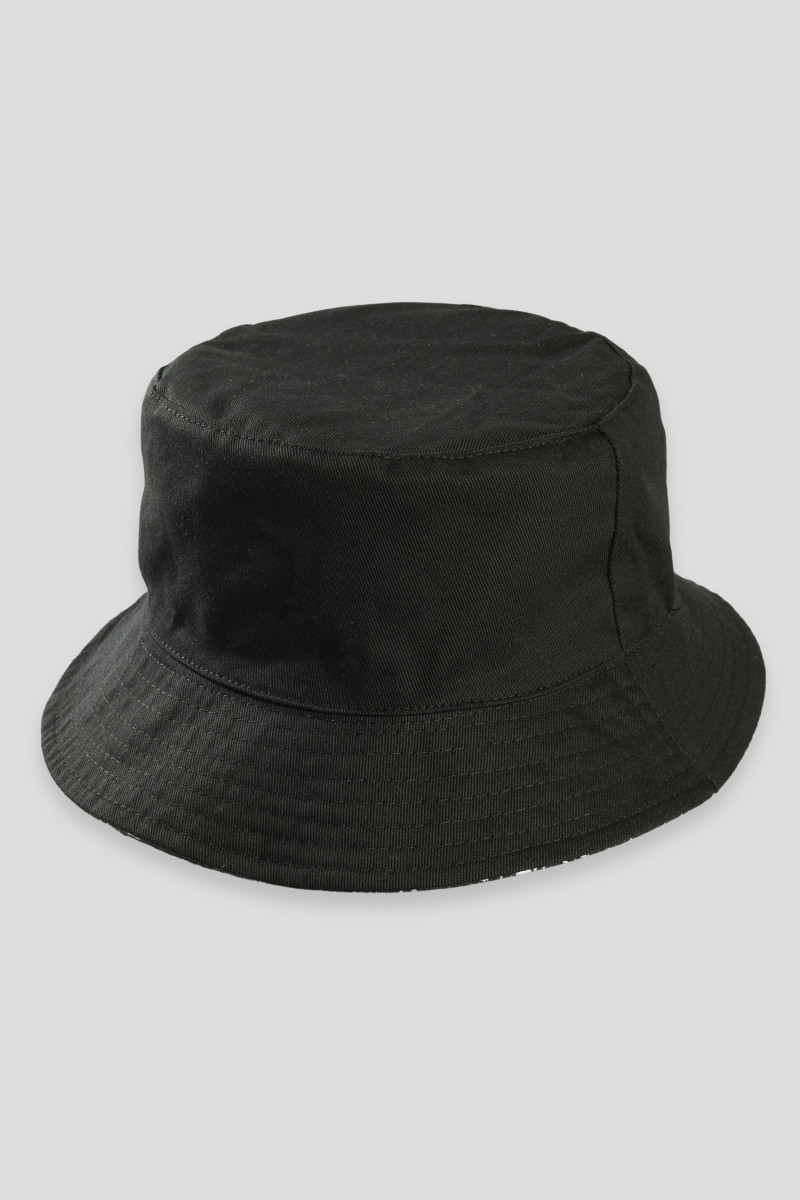 Czarny dwustronny kapelusz typu bucket hat