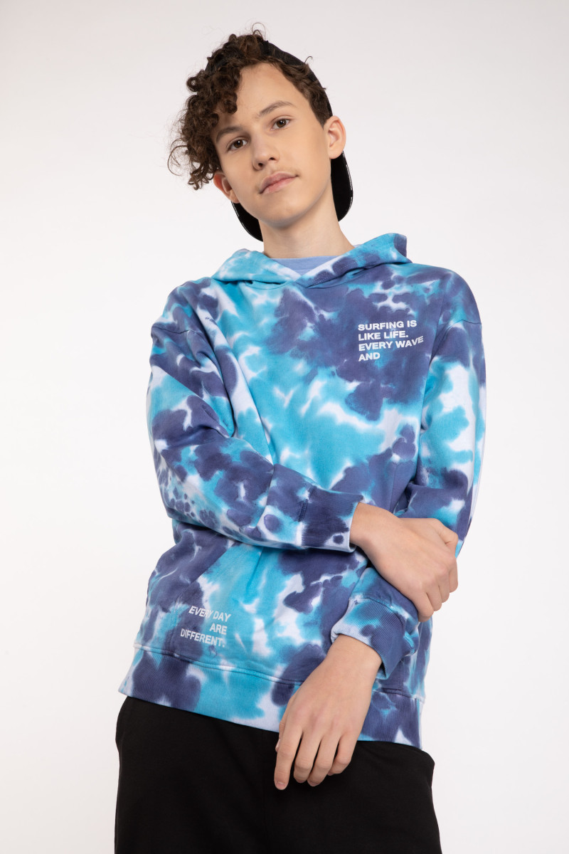 Niebieska bluza dresowa TIE DYE