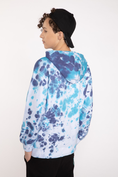 Niebieska bluza dresowa TIE DYE