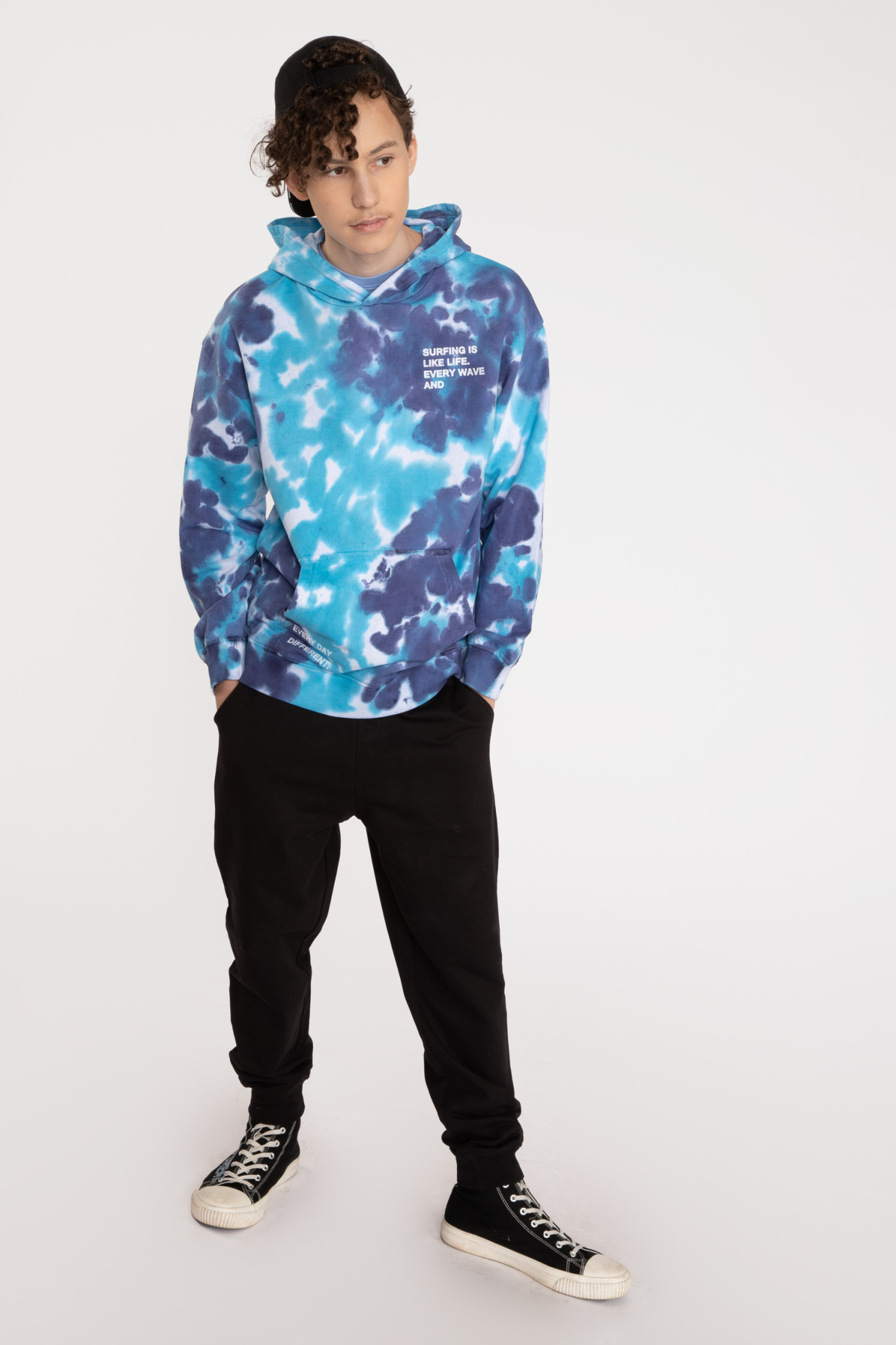 Niebieska bluza dresowa TIE DYE