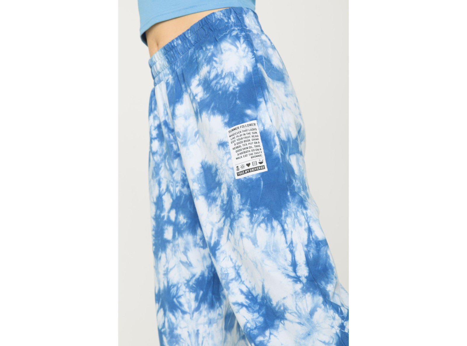 Niebieskie spodnie dresowe TIE DYE