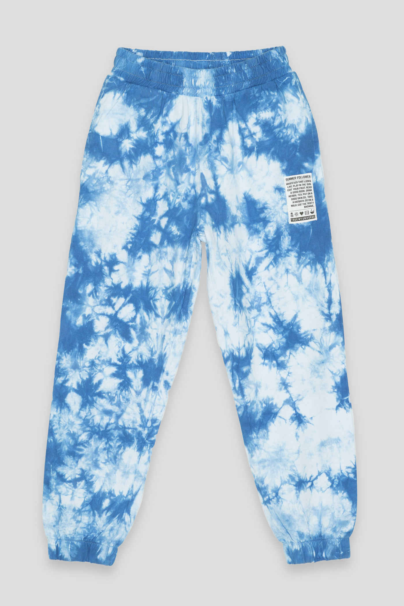 Niebieskie spodnie dresowe TIE DYE