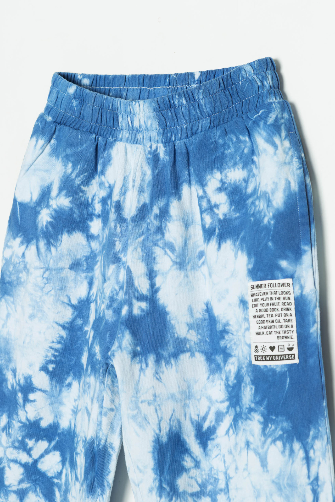 Niebieskie spodnie dresowe TIE DYE