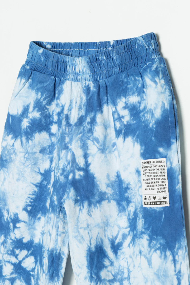 Niebieskie spodnie dresowe TIE DYE