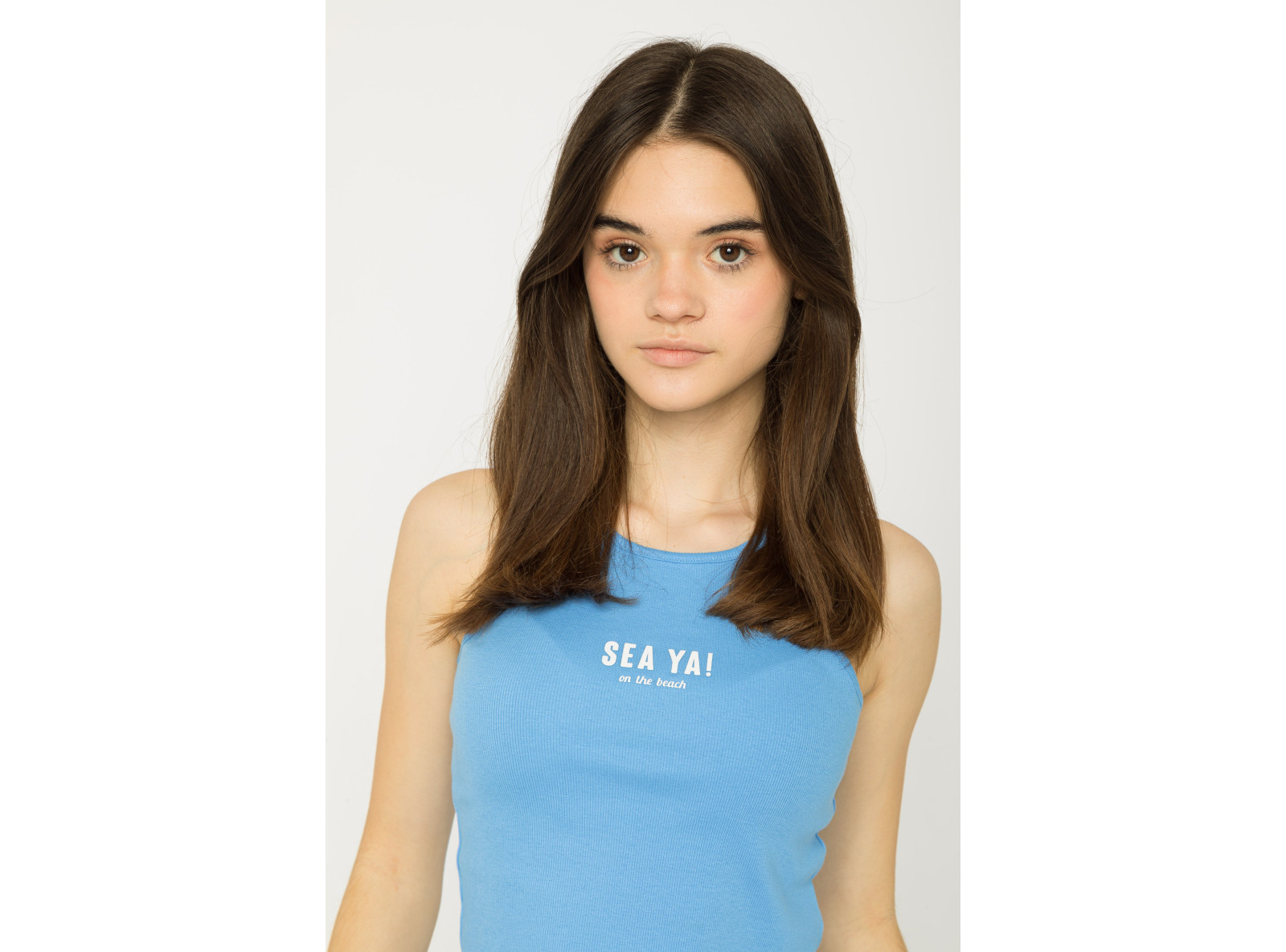 Niebieski top na ramiączkach