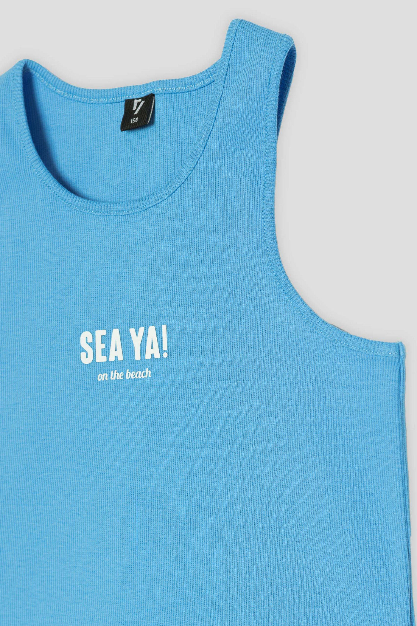 Niebieski top na ramiączkach