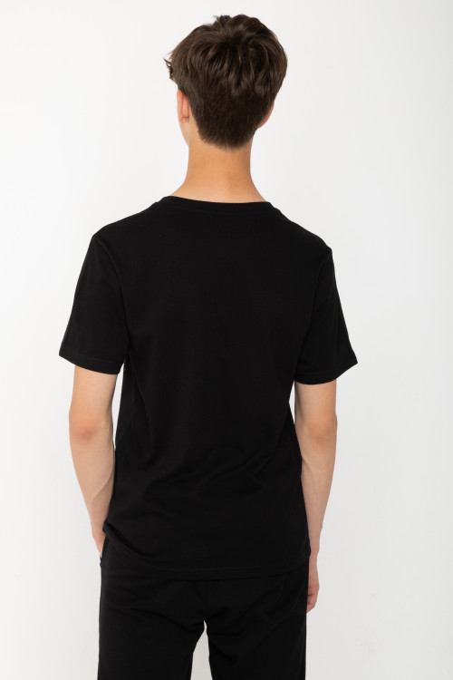 Czarny T-shirt z nadrukiem