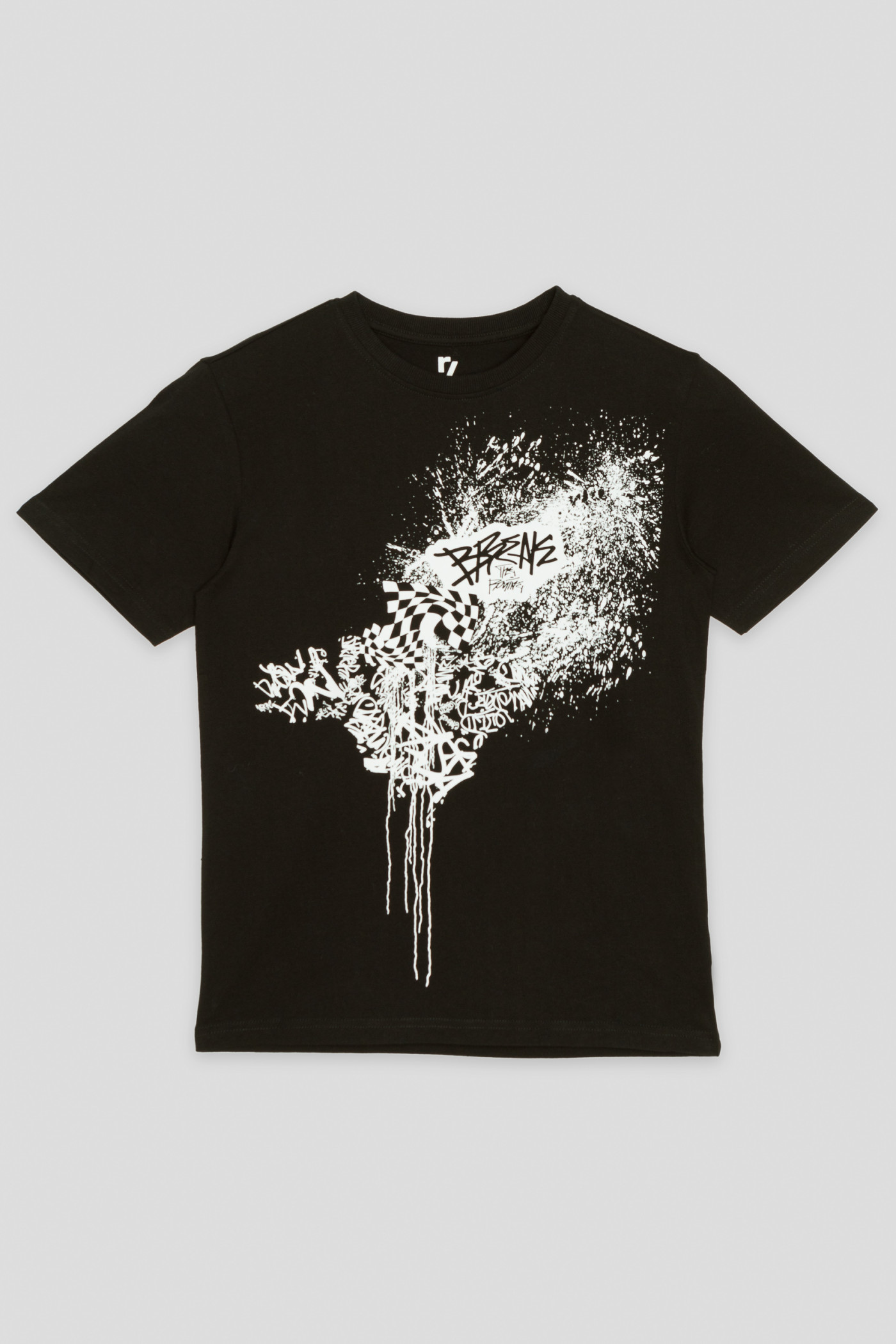 Czarny T-shirt z nadrukiem