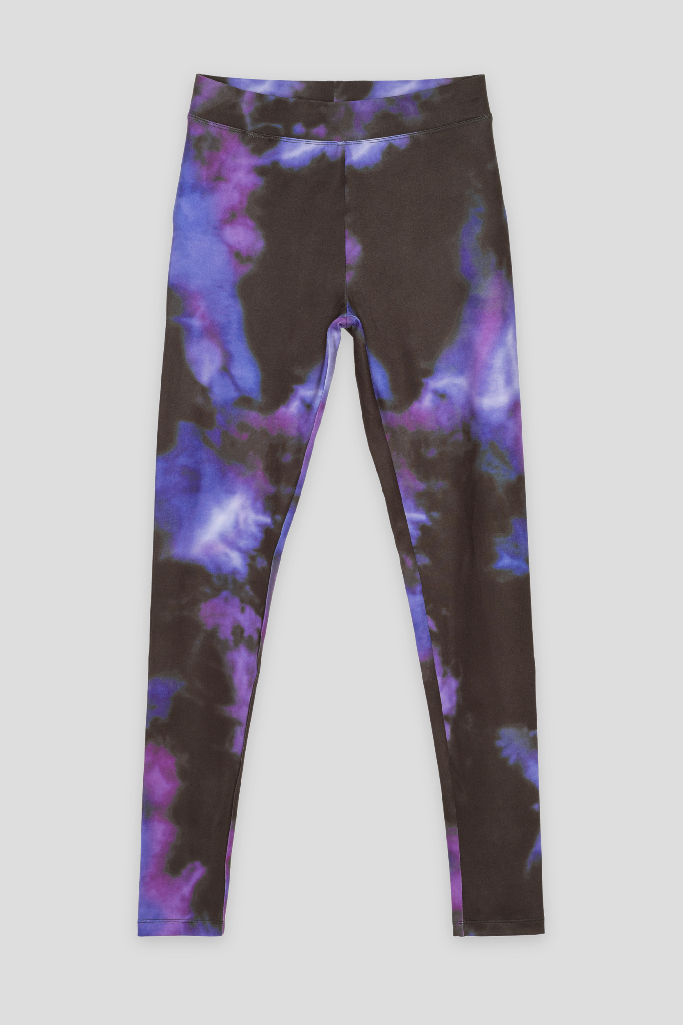 Wielobarwne legginsy z nadrukiem tie dye