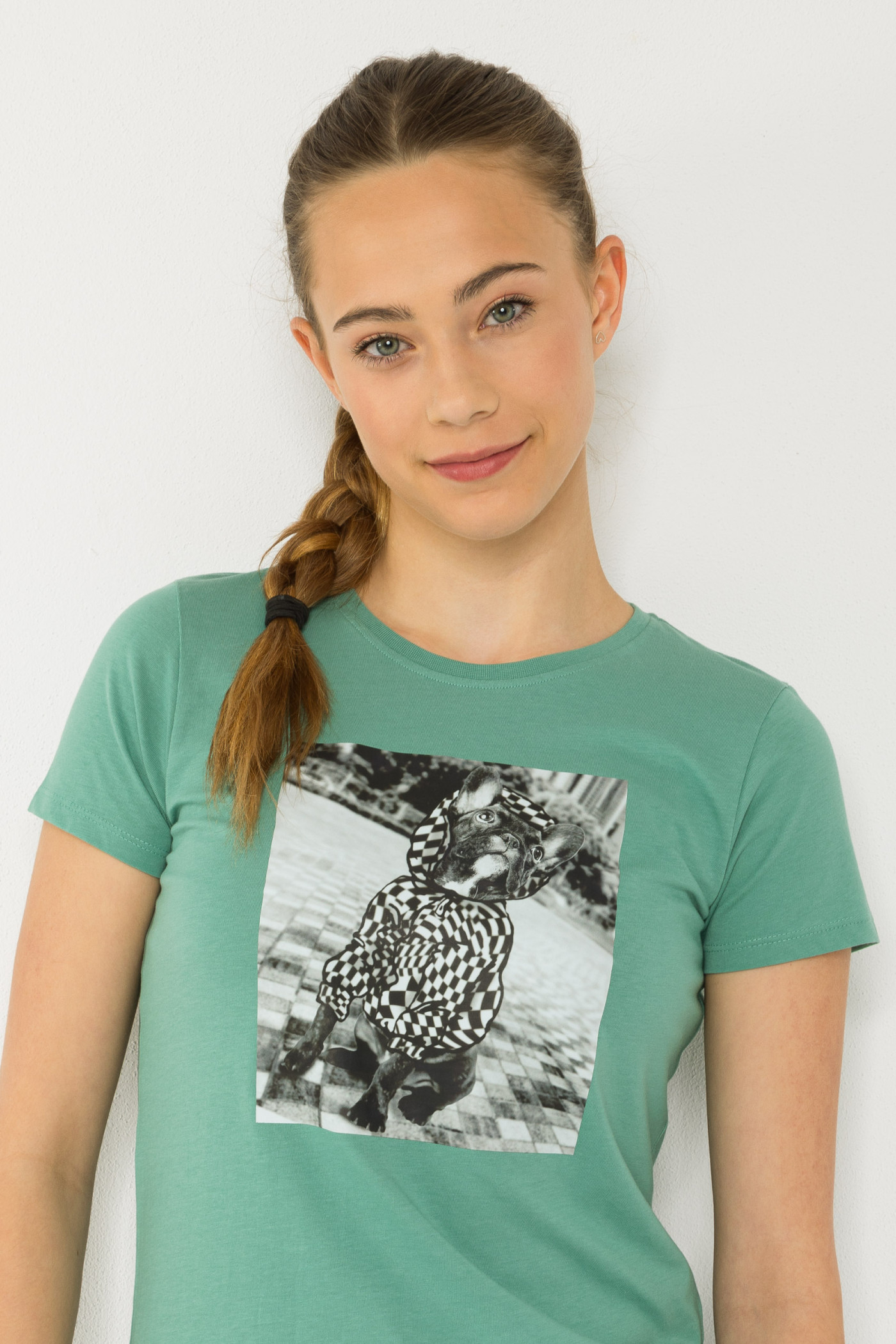 Zielony T-shirt z nadrukiem