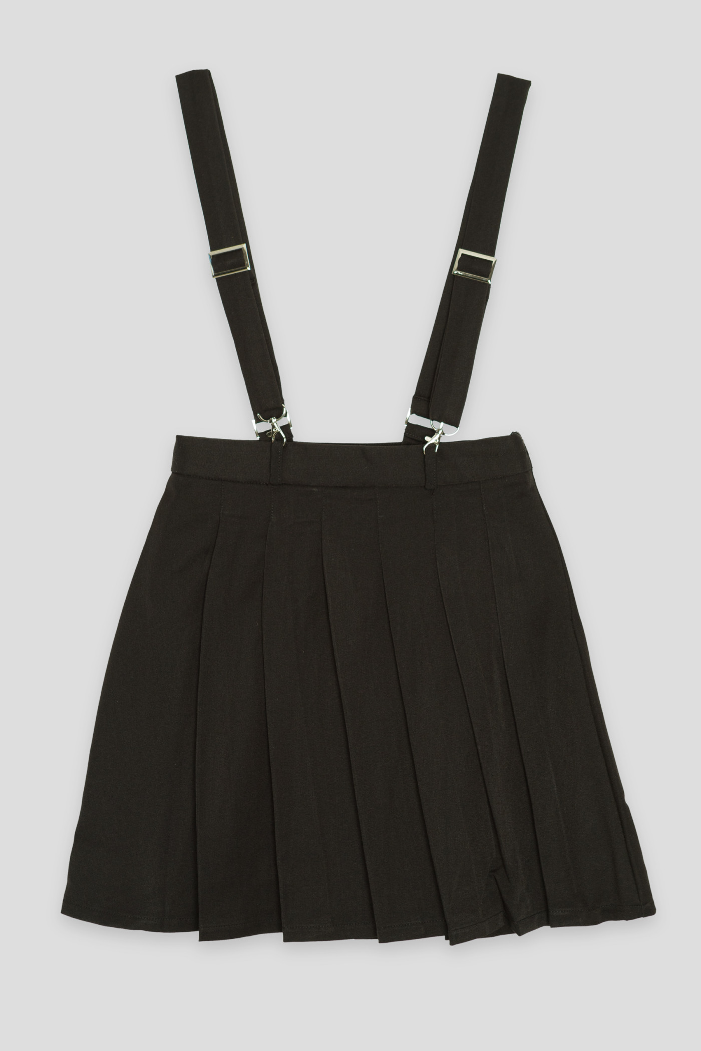 Czarna plisowana spódniczka z szelkami