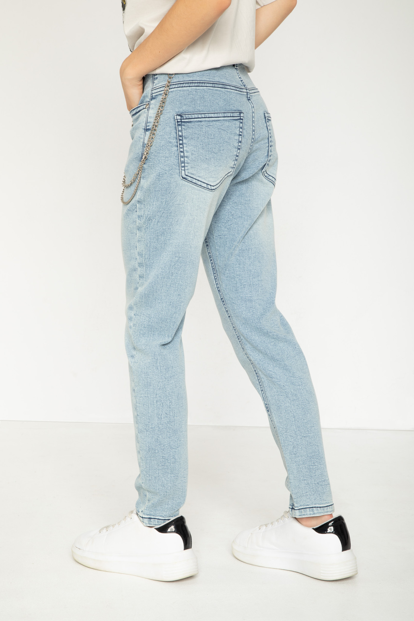 Niebieskie jeansowe spodnie typu BAGGY