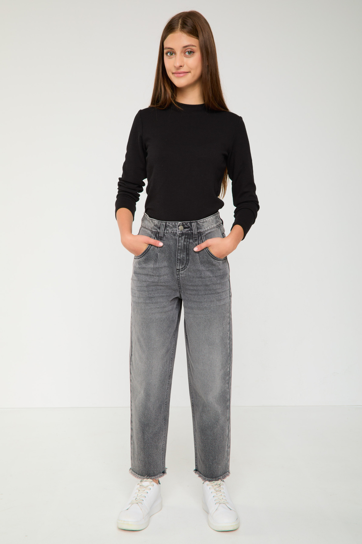 Szare jeansy typu SLOUCHY