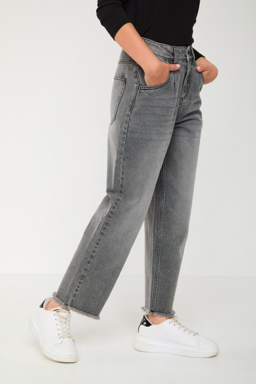 Szare jeansy typu SLOUCHY