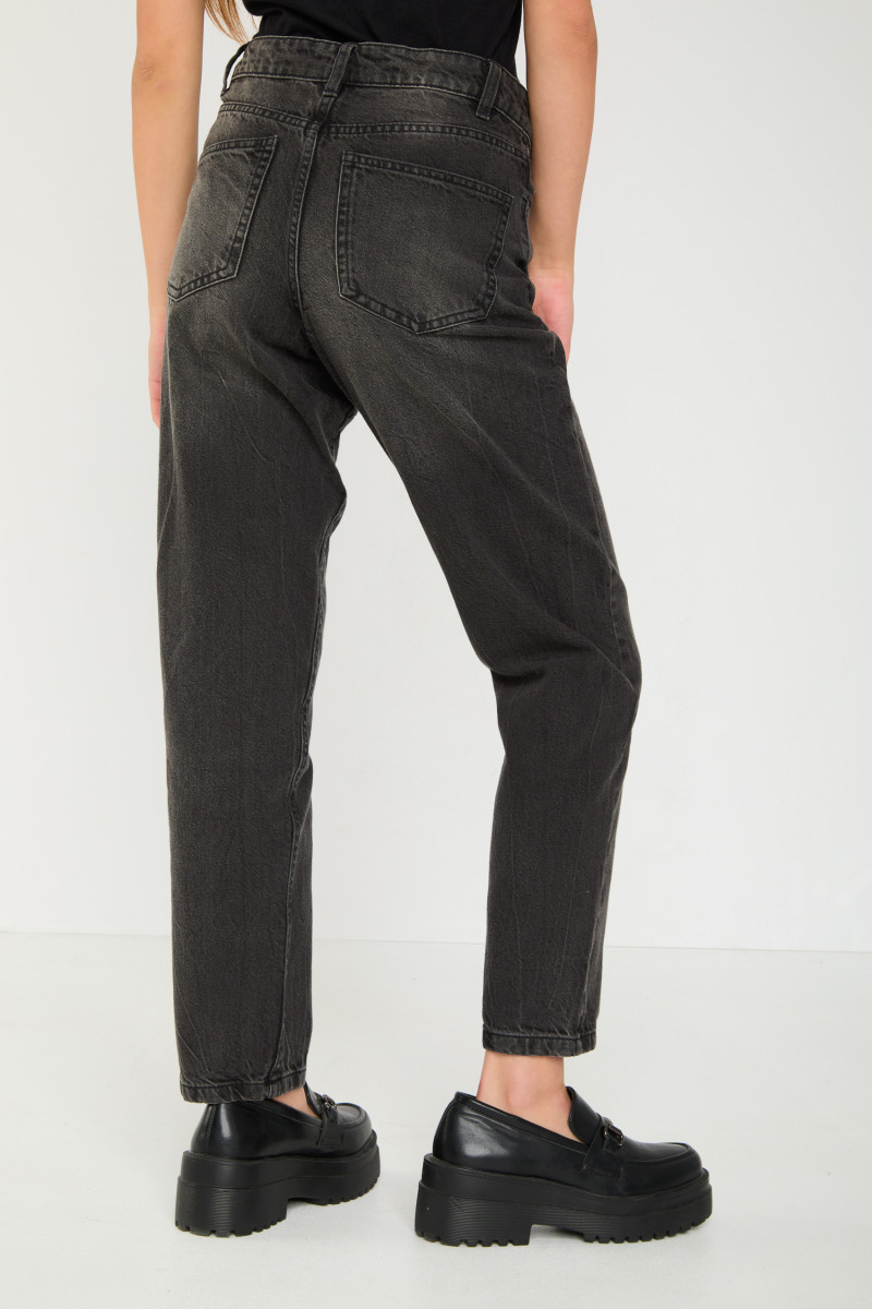 Szare jeansy typu MOM FIT