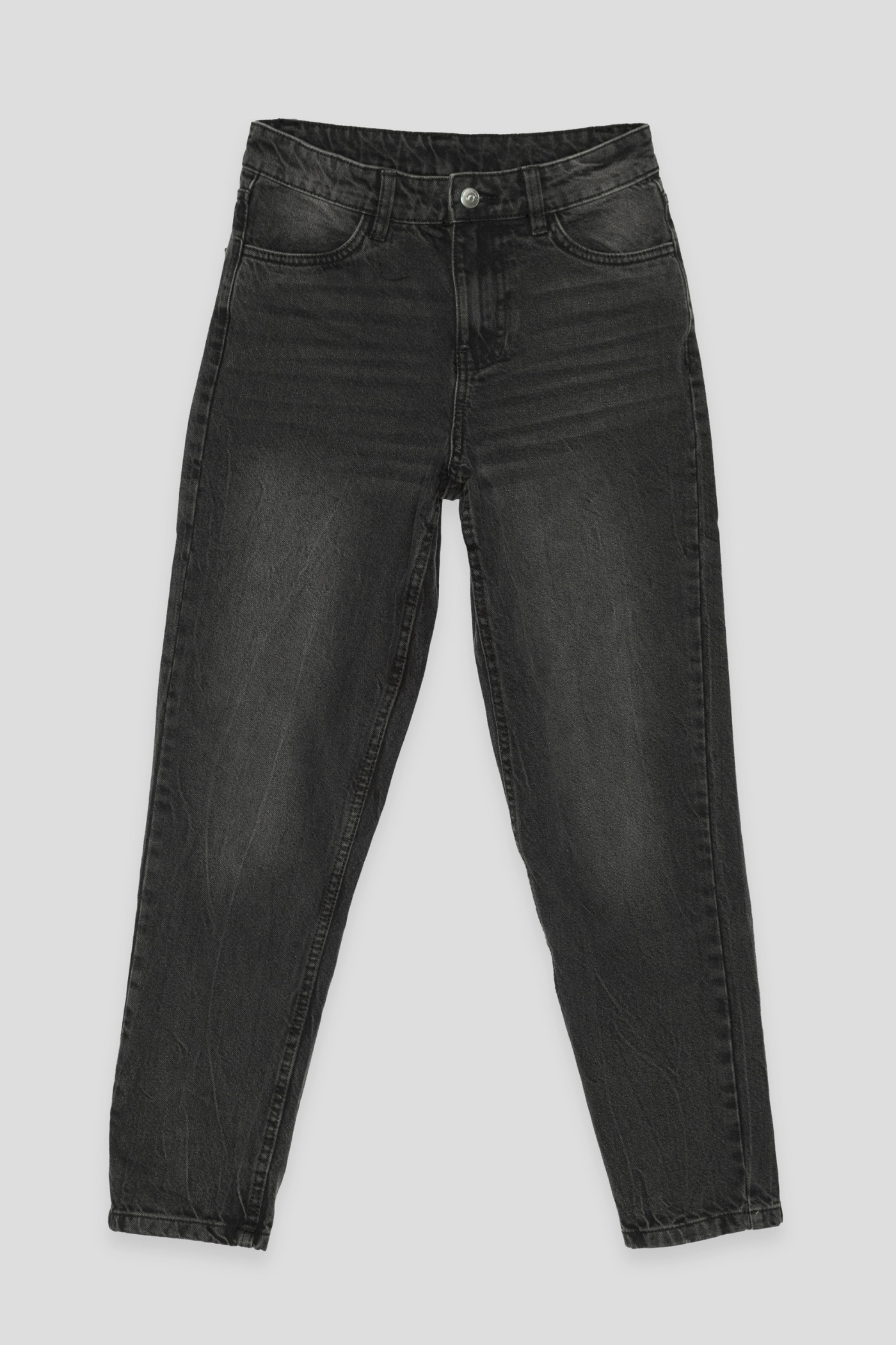 Szare jeansy typu MOM FIT