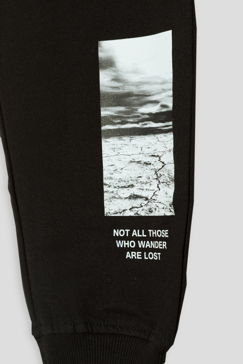 Czarne spodnie dresowe