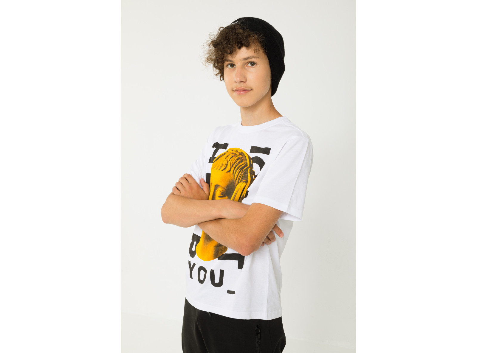 Biały T-shirt z nadrukiem