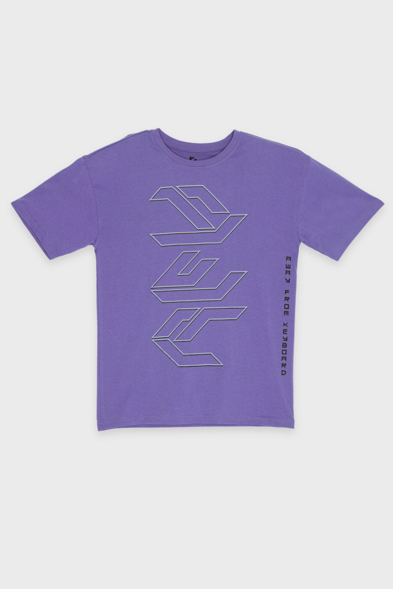 Czarno-fioletowa piżama t-shirt i spodnie