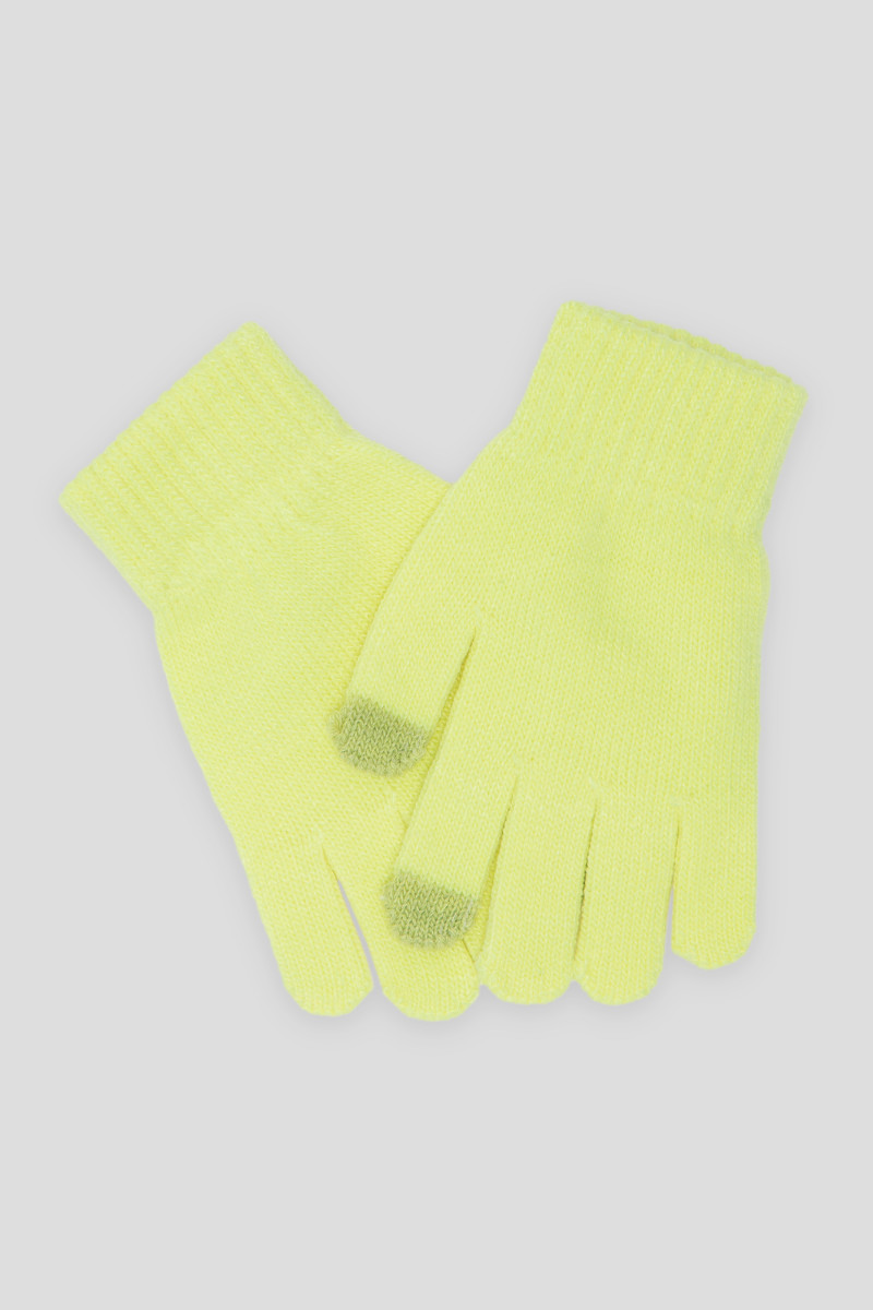 Żółte rękawiczki z możliwością dotyku ekranu, żółty