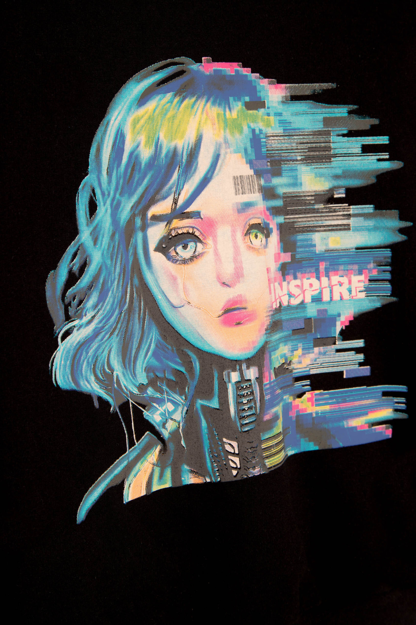 Czarna bluza dresowa z nadrukiem