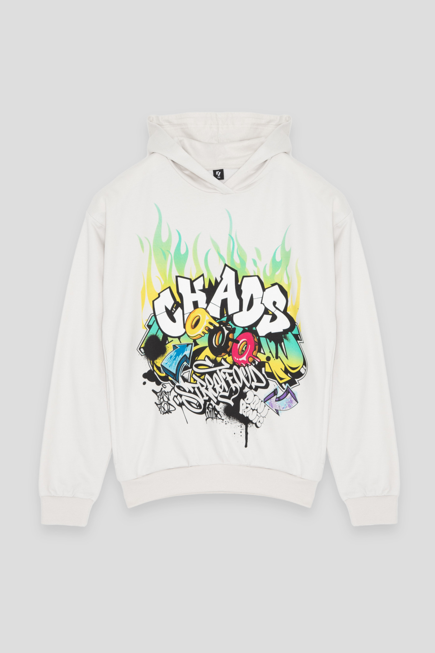 Kremowa bluza z nadrukiem graffiti