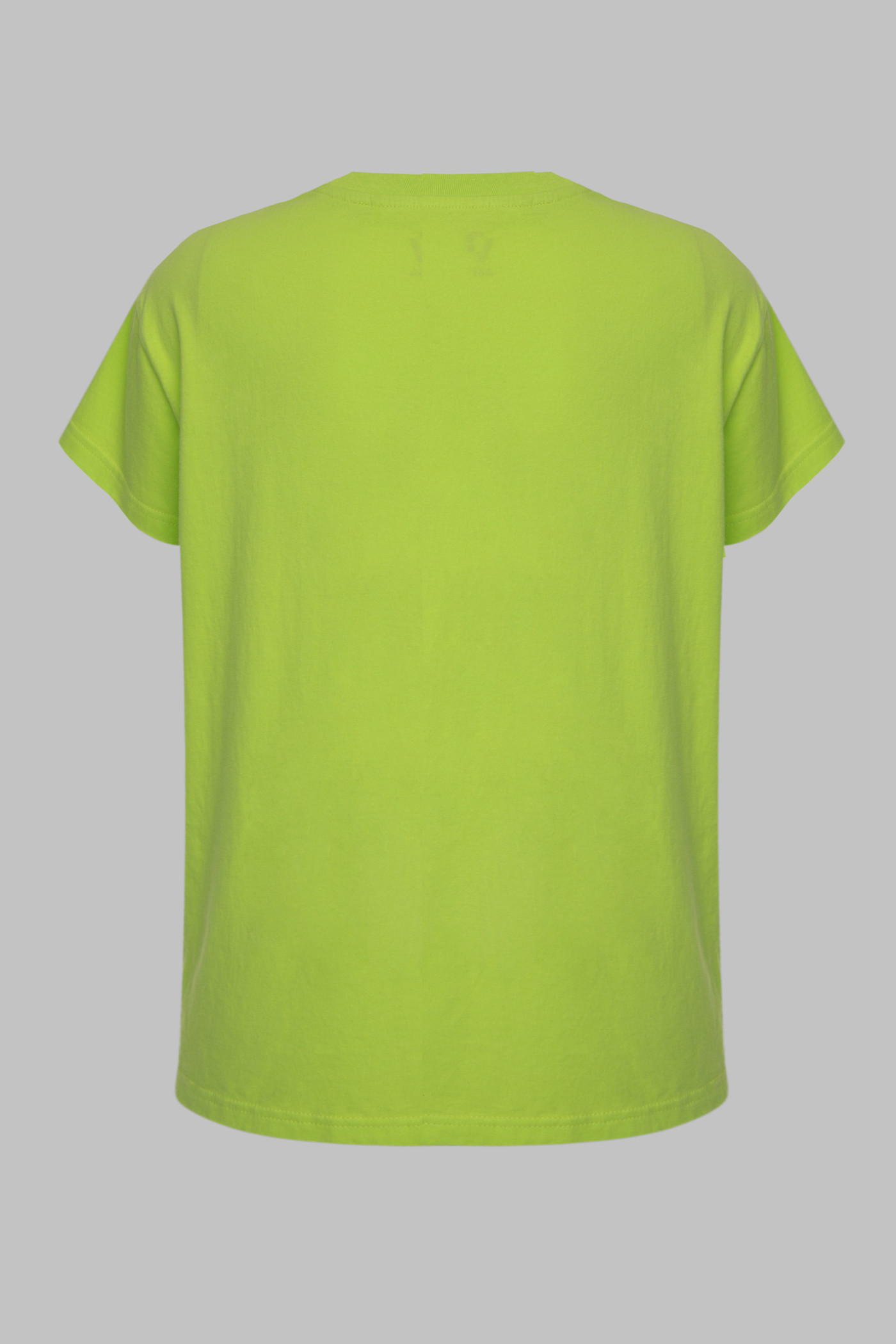 Limonkowy T-shirt z błyszczącym nadrukiem