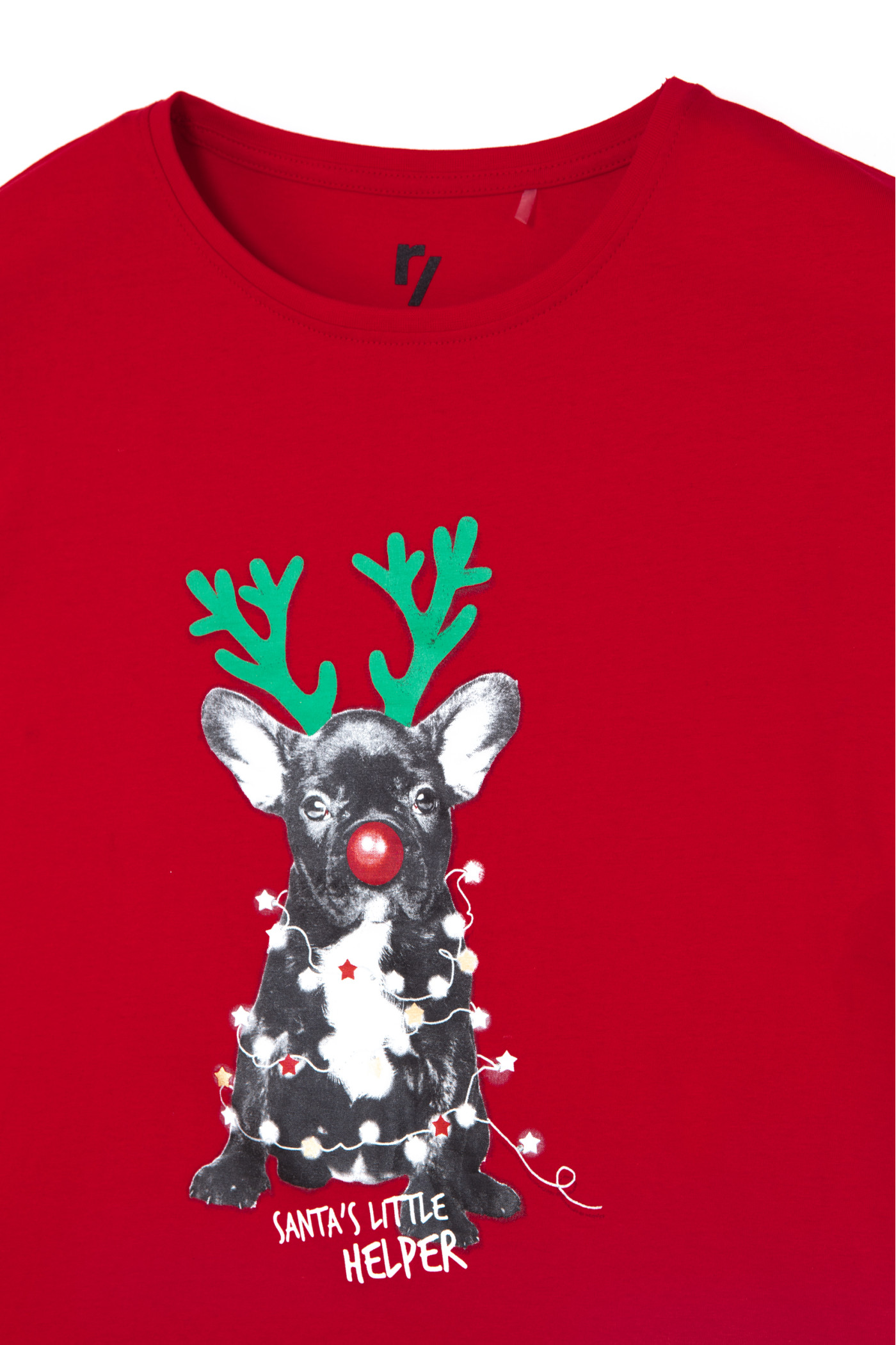Czerwony t-shirt dla dziewczyny SANTA'S HELPER