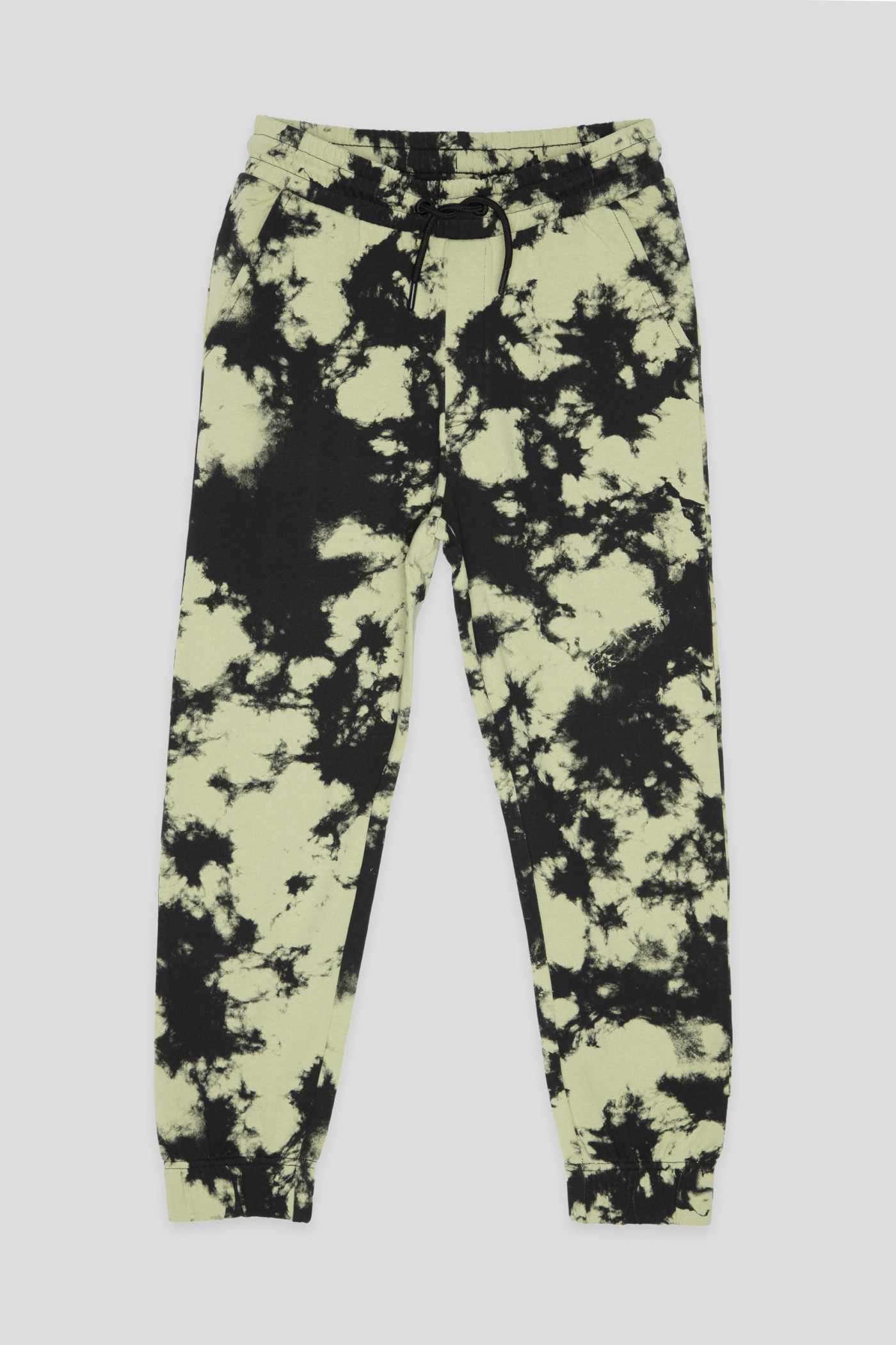 Wielobarwne spodnie dresowe z nadrukami tie dye