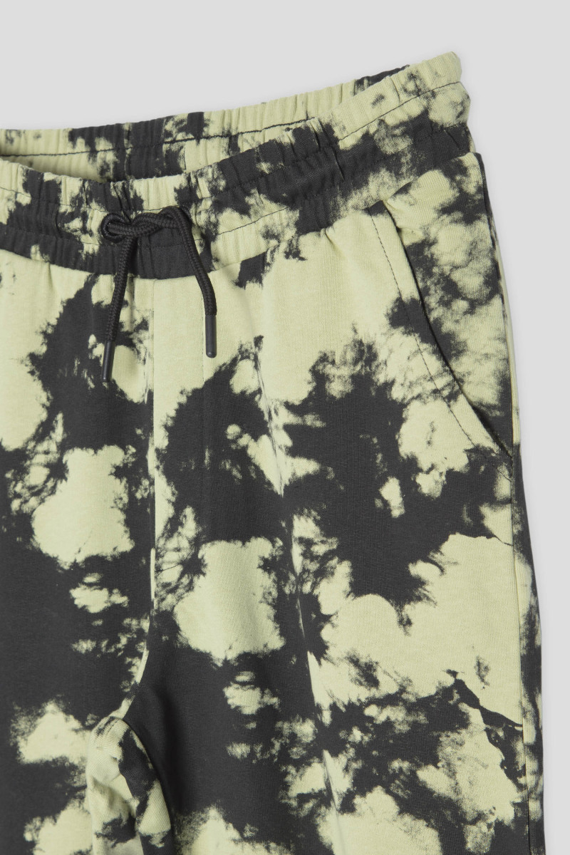Wielobarwne spodnie dresowe z nadrukami tie dye