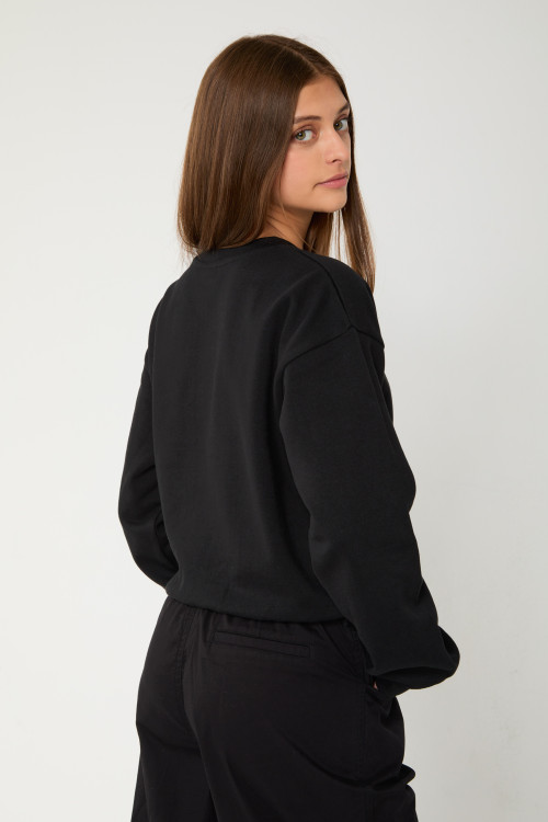 Czarna bluza dresowa z  nadrukiem