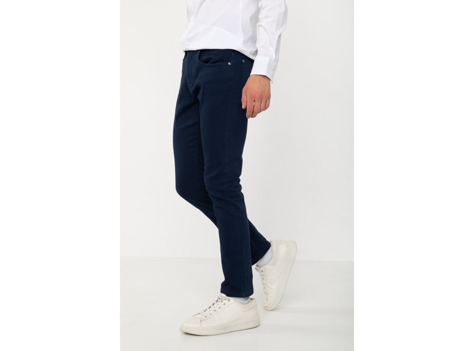 Granatowe spodnie SLIM