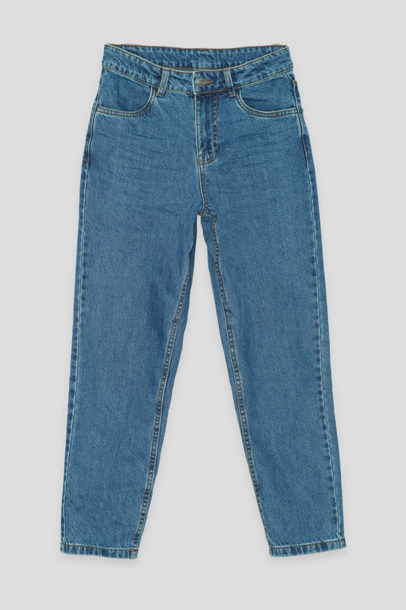 Niebieskie jeansy typu MOM FIT
