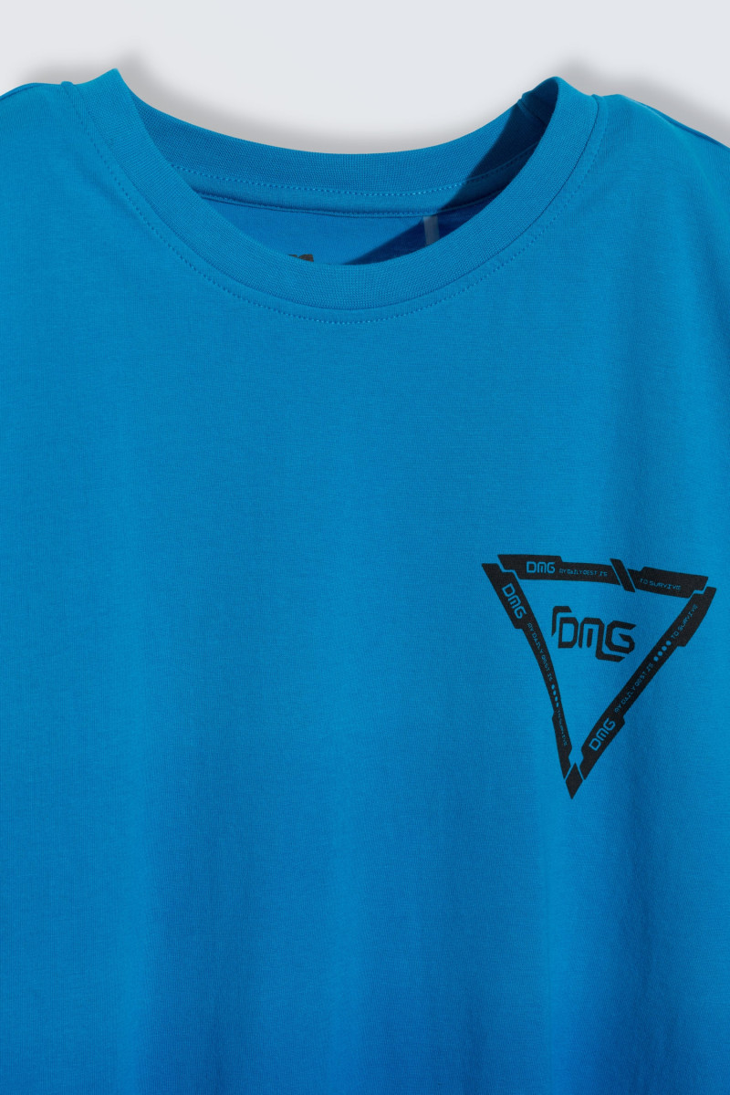 Niebieski t-shirt bez rękawów, niebieski