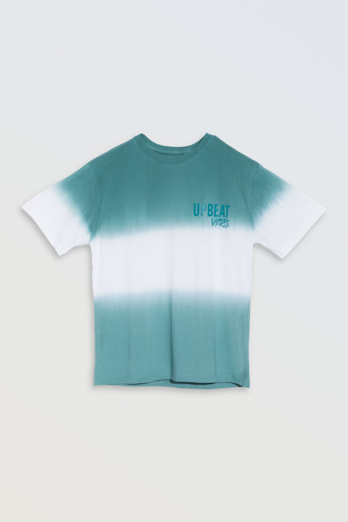 Cieniowany t-shirt z nadrukiem z przodu