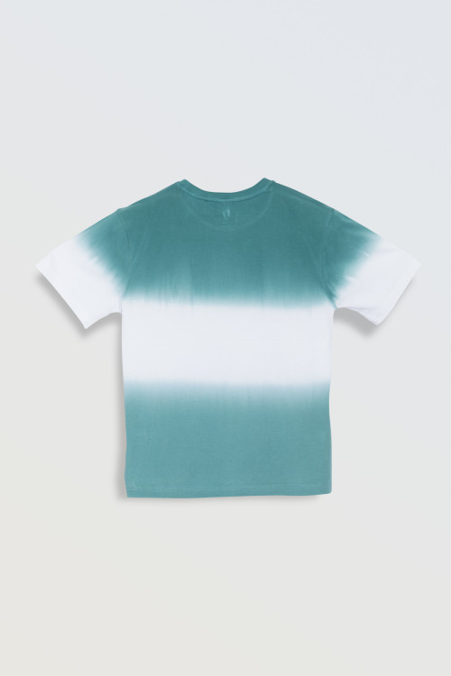 Cieniowany t-shirt z nadrukiem z przodu
