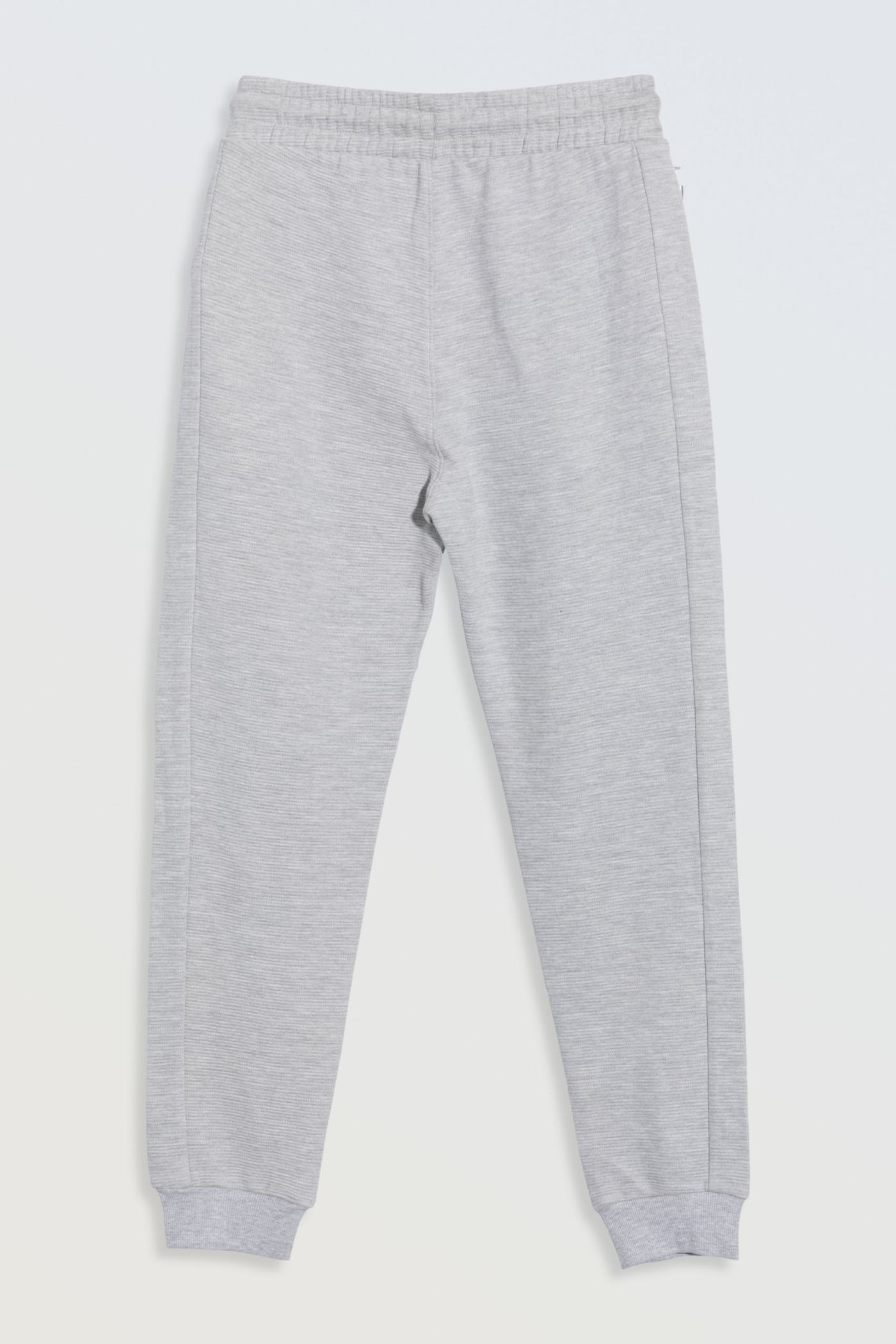 Szare spodnie dresowe z dzianiny prążkowanej