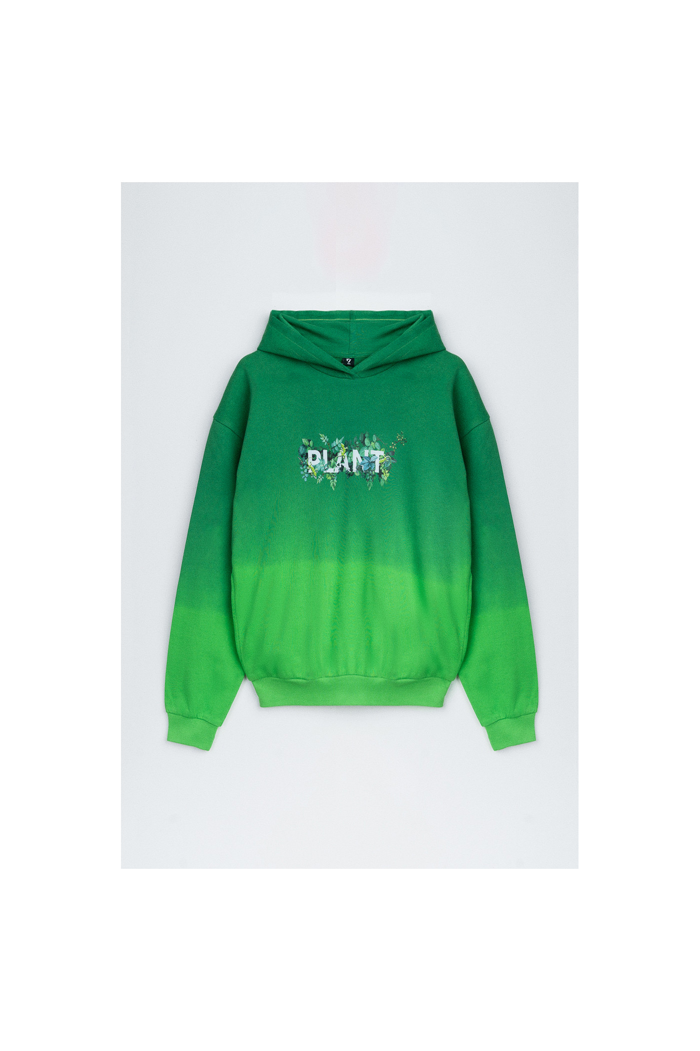 Zielona bluza z kapturem z efektem ombre