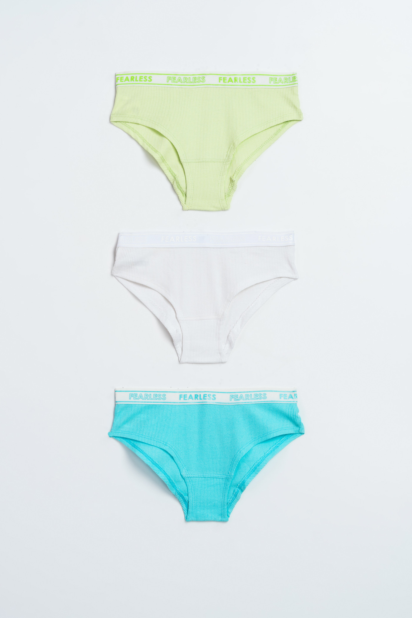 Kolorowe majtki z ozdobną gumą 3PAK