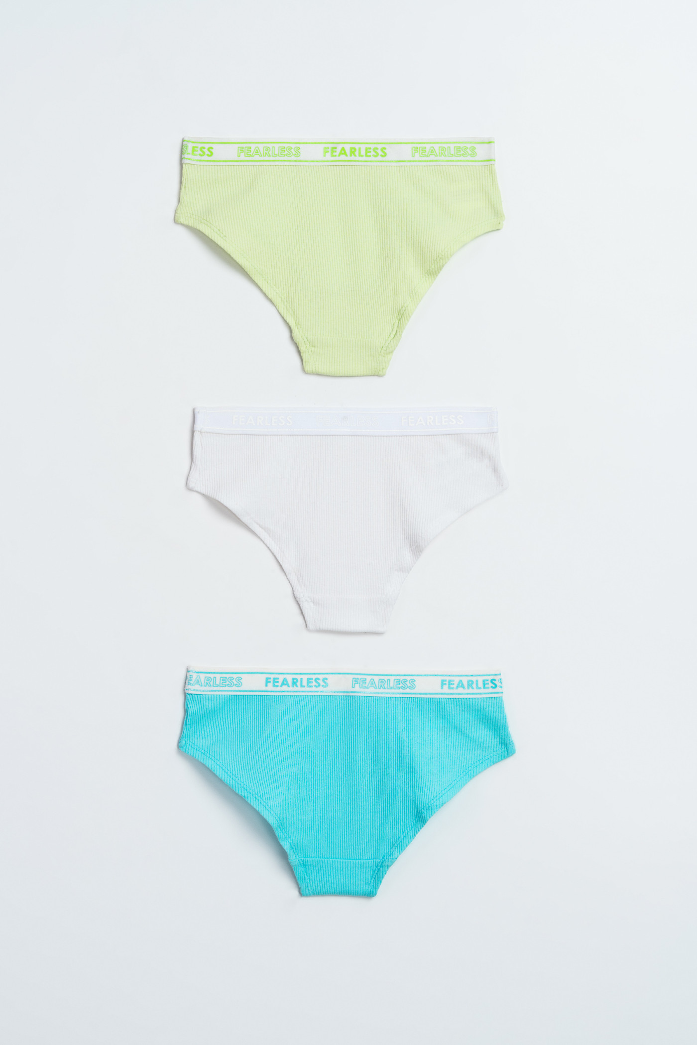 Kolorowe majtki z ozdobną gumą 3PAK