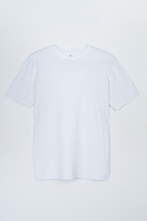 Biały t-shirt bez nadruków