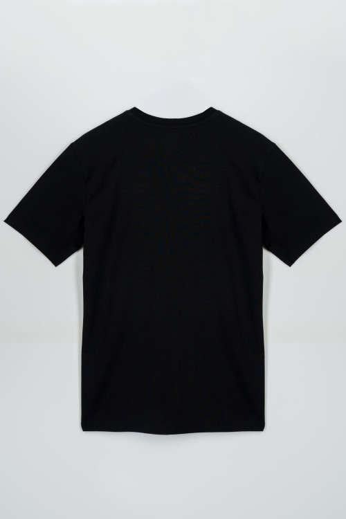Czarny t-shirt bez nadruków