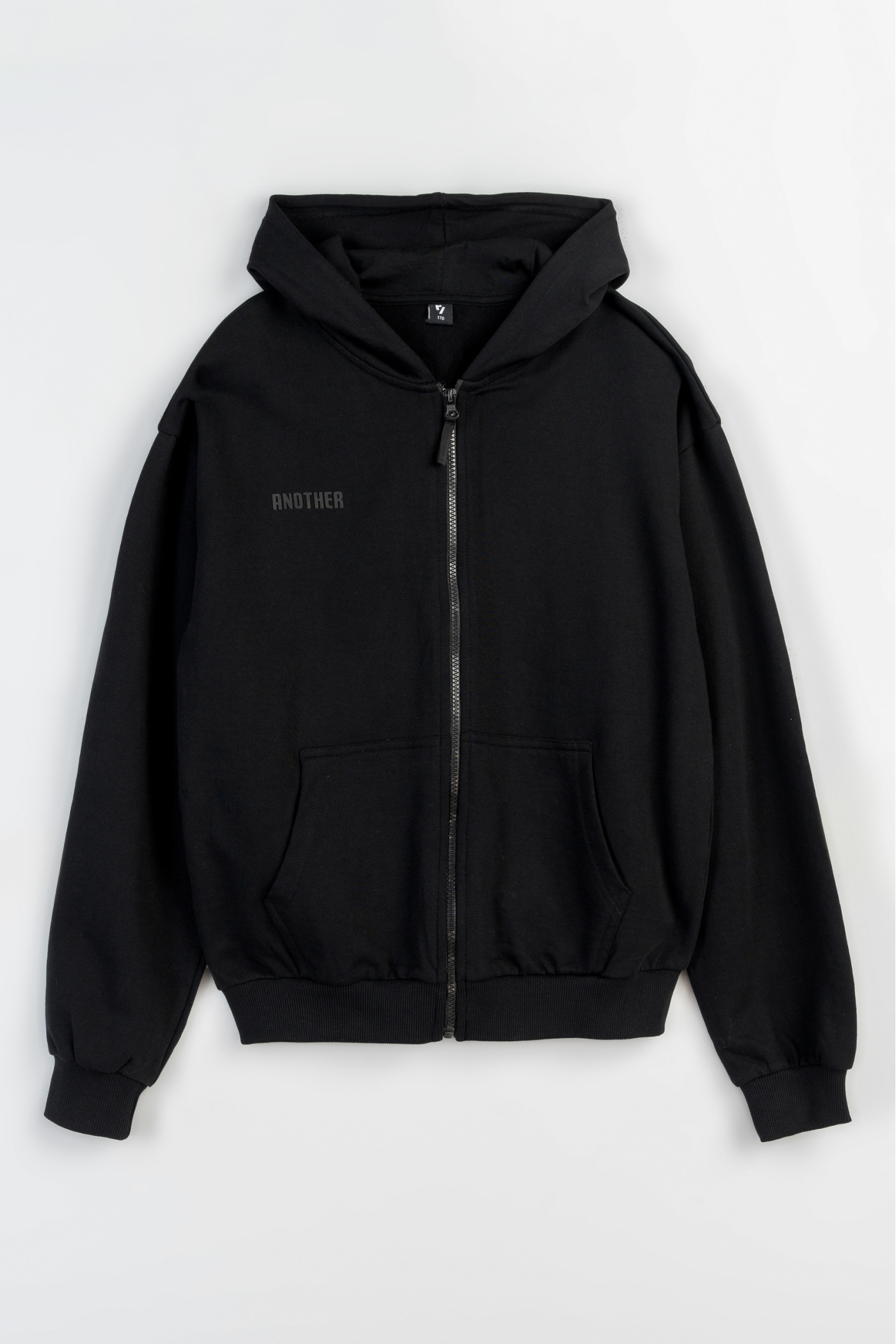 Czarna bluza oversize z kapturem z autorską grafiką z tyłu