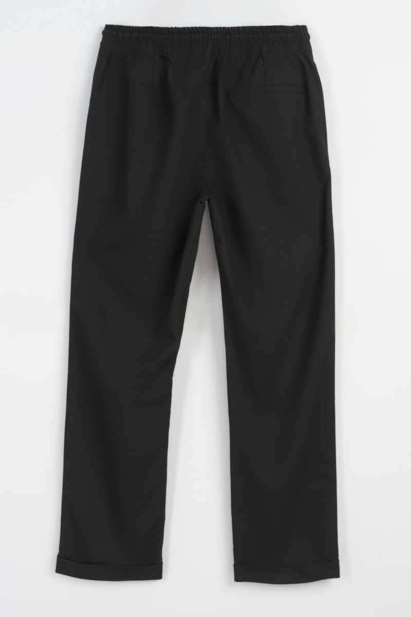 Czarne eleganckie spodnie typu chinosy, czarny