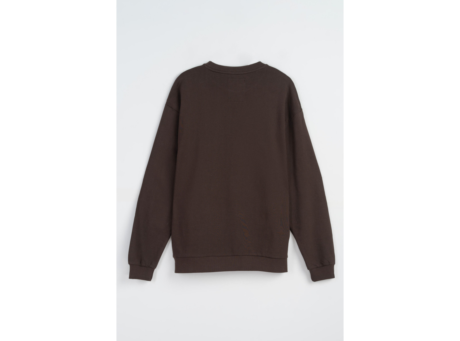 Ciemnobrązowa bluza z kontrastową grafiką z przodu