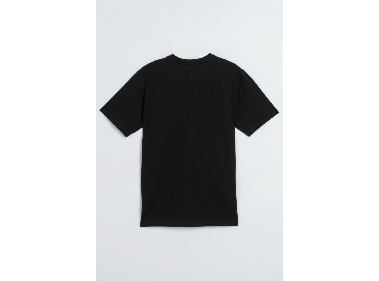 Czarny t-shirt ze srebrną grafiką z przodu