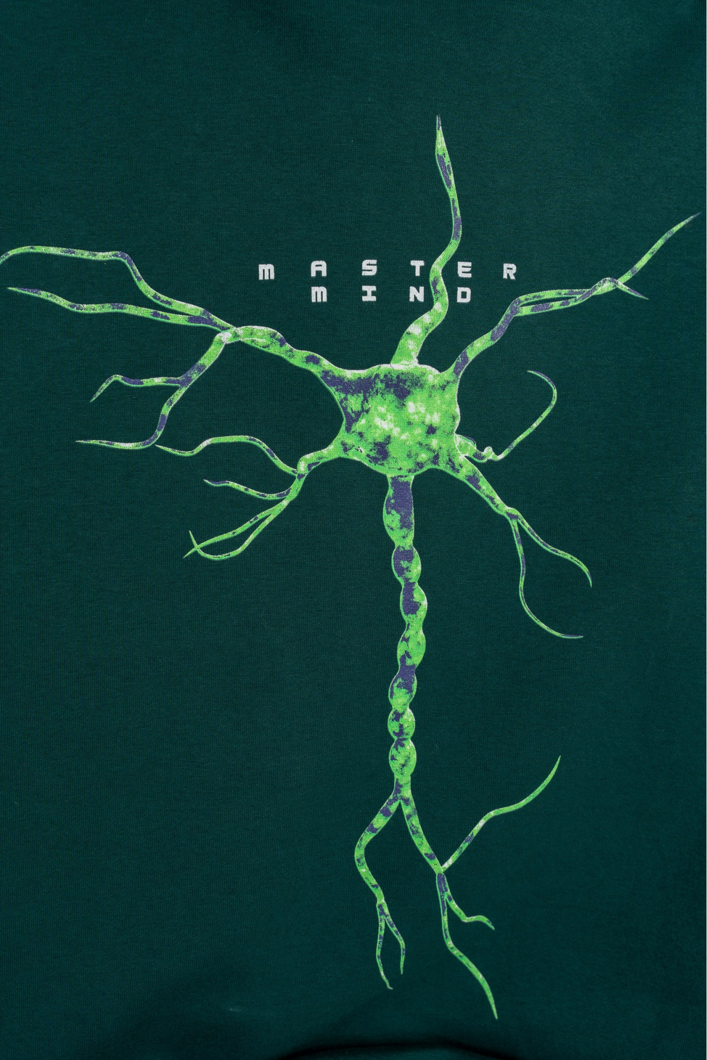 Zielona bluza z kapturem z kolorową grafiką z przodu