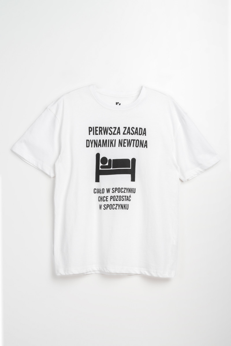 Czarno-biała bawełniana piżama z nadrukami